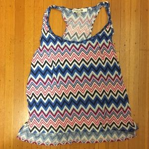Pink and Blue Tribal Print Forever 21 Tank Top